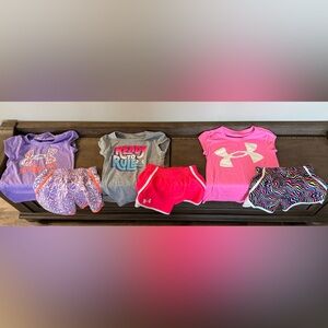 Under Armour Little Girls Athletic Short and Tshirt Sets